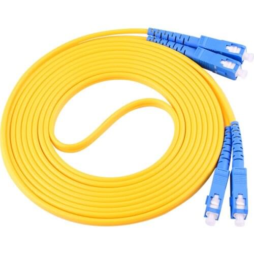 Free Shipping! 2-core SC-SC UPC Single-Mode Duplex Patch Cord,10/15/20m