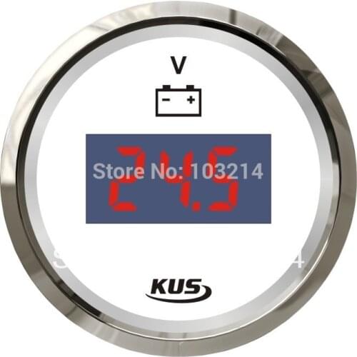 KUS 52mm digital voltmeter volatge gauge 9-32V for marine car with backlight