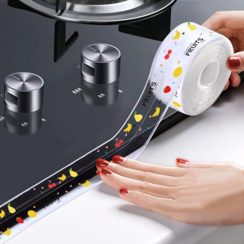 Kitchen Sink Decorative Washi Tape Oil-Proof Waterproof Stickers For Bathroom Home Supplies Sealing Tape Small Items Seam Strip