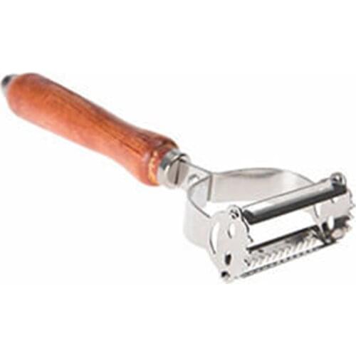 Wooden Fruit Vegatable Handle Julienne Peeler Stainless Steel Turkish Made Kitchen Apple Cucumber Carrot Potato Grater 17 CM