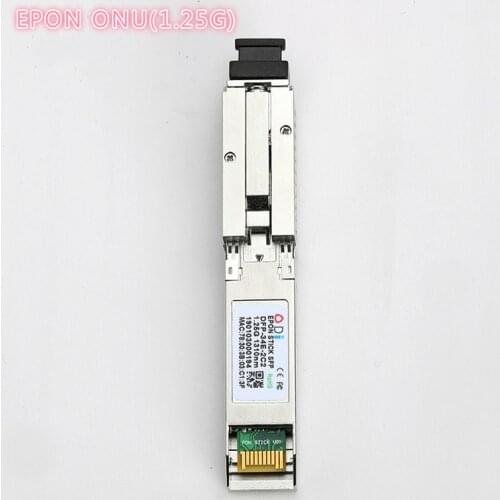 EPON SFP ONU Tx 1310/1490nm 20km SC Transceiver stick with MAC pon module for OLT switch for HUAWEI/ Cisco/XIAOMI Fiber
