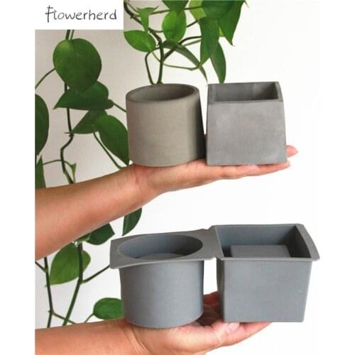 Silicone Mold for Concrete Flower Pot Cement Molds Succulent Plants Pot Mold Concrete Planters Molds