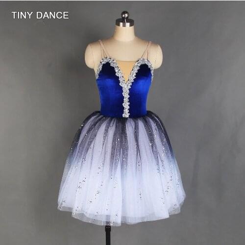 Classic Black Sequin Bodice Ballet Dance Tutu Camisole Dress Ballet Dance Show Costumes for Child and Adult 18583
