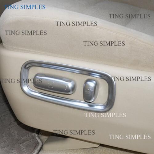 For Toyota Land Cruiser 200 2010-2017 Interior Seat Adjust Button Cover Trims Chrome Car Styling Accessory