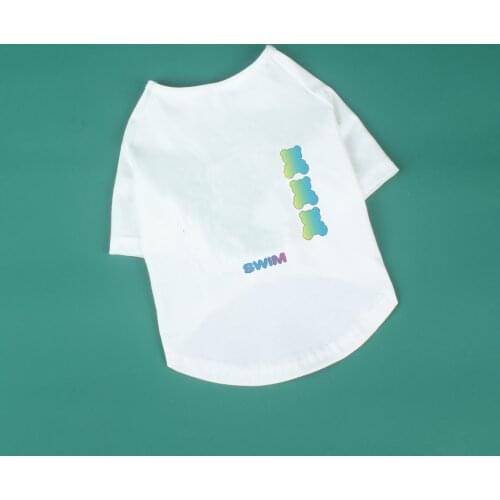 Colorful Print French Bulldog Tshirt Fashion Design Summer Dog Cool Vest Schnauzer Clothes Pug Costume PDC0050