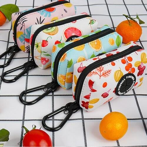 Cute Dog Poop Waste Bag Dispenser Pouch Pet Puppy Cat Pick Up Poop Bag Holder Outdoor Pets Supplies Garbage Bags Organizer