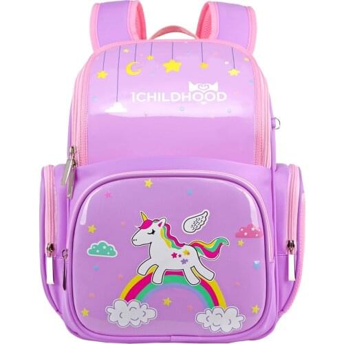 Cartoon Rainbow Unicorn Kids School Bags for Girls High Quality Nylon Kids Bag for Primary Students School Backpack