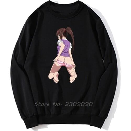 Male Hentai Sexy Anime Girl Hoodie Stylish Streetwear Funny Men Pullover Fleece Sweatshirts Harajuku Streetwear