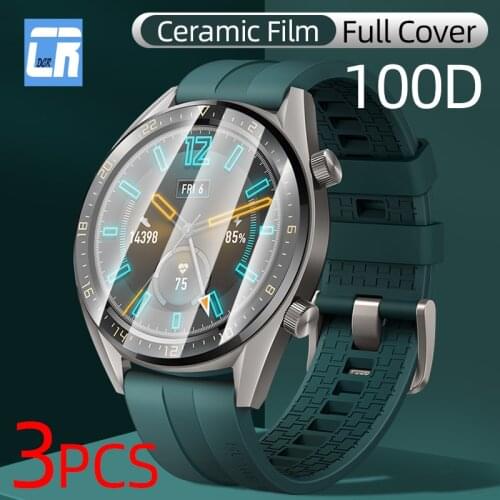 3Pcs 100D Curved Edge Soft Ceramic Protective Film for Huawei Watch GT2E GT2 42MM 46MM Screen Protector for Honor Watch Magic 2