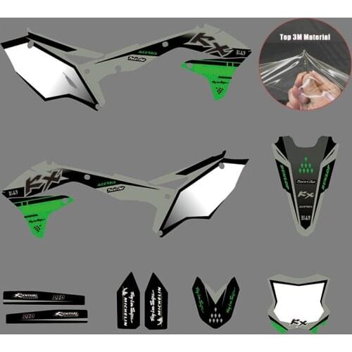 Decal for Kawasaki KXF450 KX450F 2018 Full Team Background Fairing Graphic Motorcycle Sticker KX 450F KXF 450