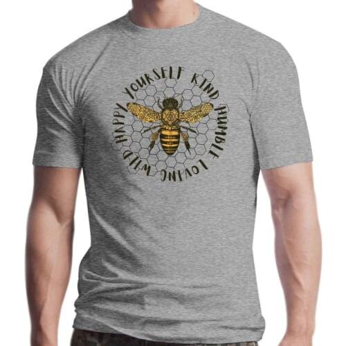 New Bee- Kind Humble Loving Wild Happy Yourself bee t shirt women fashion pure cotton casual slogan quote tee hipster street art