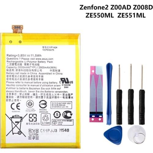Original High Capacity C11P1424 Battery For ZenFone2 ZE551ML ZE550ML 5.5inch 3000mAh