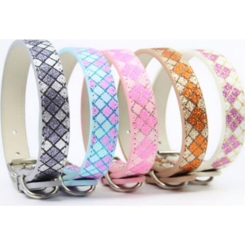 5Colors Pu Leather Dog Collar Adjustable XS S M L Puppy Pet Neck Strap For Small Medium Size Dogs