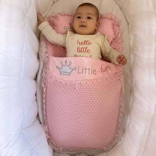 Pink Girl Baby Swaddle Bottom Opening
