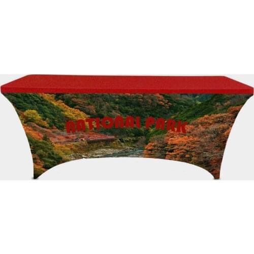 Custom printing logo table cloth dinner table placemat diner table set spandex table cover