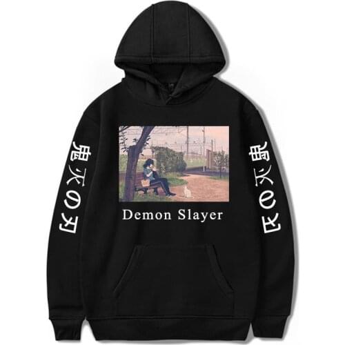 Anime Demon Slayer Pullover Sweatshirt Women cool Unisex Men Anime hoodie Hoodie Demon Slayer Kimetsu No Yaiba Sudadera Harajuku