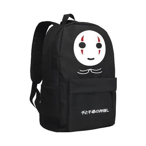 Game Miyazaki Hayao Spirited Away Cosplay Backpack No Face man cartoon Oxford Luminous School Bag Unisex