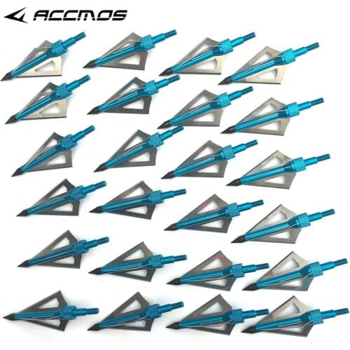 100 Grain 24pcs/lot Hunting Crossbow Arrow BroadHead With 3 Fixed Blades Arrow Head Used As Archery Bow And Arrow