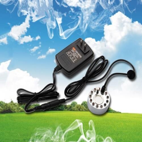 12 color 20mm Ultrasonic Mist Maker Fogger Water Fountain Pond Atomizer Air Humidifier with adapter