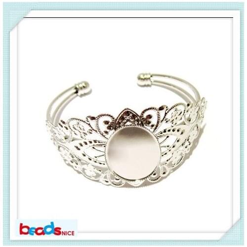 Beadsnice unique Brass Bracelet blanks antique brass 25x18mm Bangles Bracelet Base settings for jewelry making ID24913