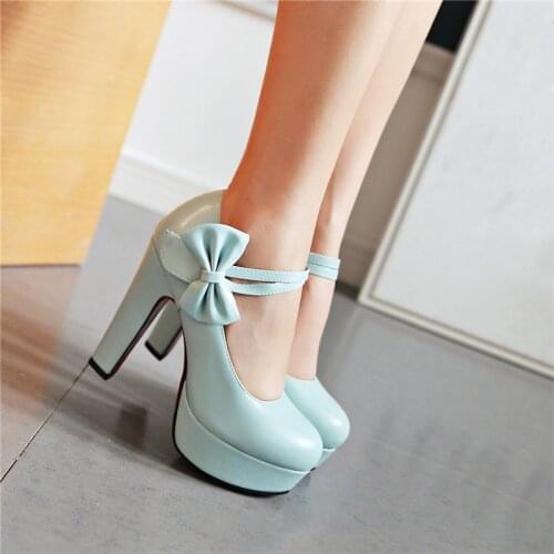 YMECHIC Summer White Bride Wedding Bridal Mary Jane Ladies Shoes Hook Bowtie High Heels Pumps Black Pink Office Dress Party Shoe