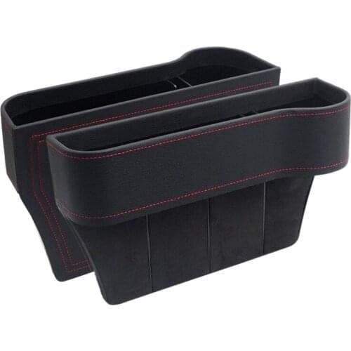 Car Seat Gap Filler,Pu Leather Seat Console Organizer Pocket, Catcher Between Seats Organizer For Wallet Cellphone Coins Keys Ca