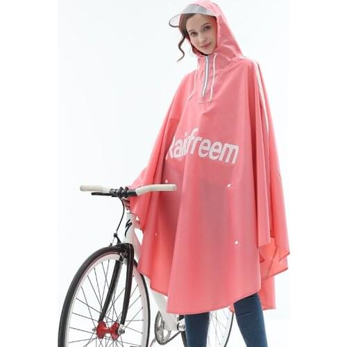 Female Fashion Increase Whole Bod Raincoat Battery Bicycle Gear Coat Poncho Single Adult Anti-Rainstorm Riding Student Rain