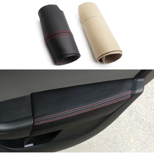 For Skoda Octavia 2015 2016 2017 1 Pair Car Door Handle Panel Armrest Microfiber Leather Cover 4 doors model only