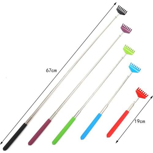 1PCS Health Care Stainless Steel Back Scratcher Retractable Claw Back Scraper Telescopic Extendible Body Massage Stick