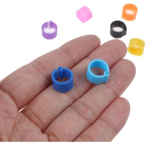 100Pcs Pigeon Leg Poultry Dove Bird Parrot Clip Rings Inner Diameter 8mm