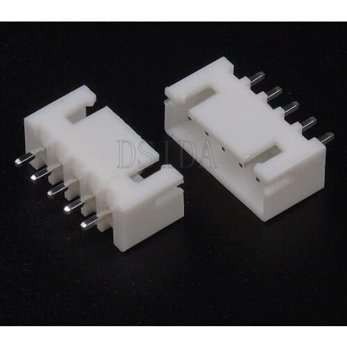 50PCS XH2.54 Plastic Shell 2.54MM 5Pin 5P Male Connector With Needle XH2.54MM 5 Pin Right Angle Pin Header Connector