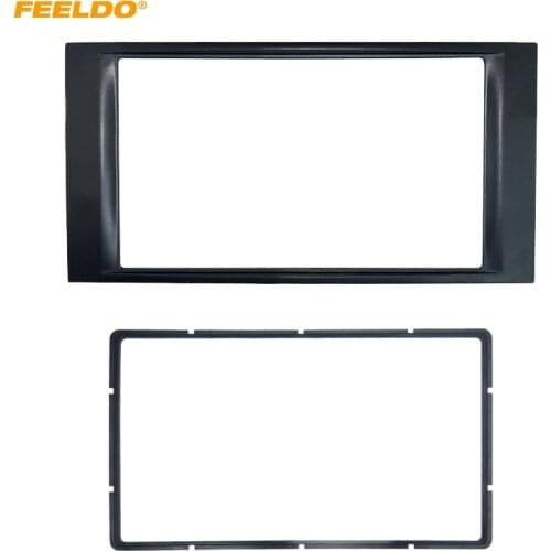 FEELDO Car Stereo Radio Fascia Frame For VOLKSWAGEN Touareg 2009 2DIN Dash Panel Plate Frame Installation Mount Kit #FD1584