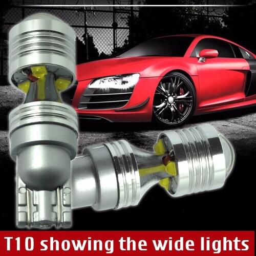 Free Shipping 2Pcs W5W T10 501 Cree XBD Chips REFLECTOR 30W CREE Chips LED Canbus Side Marker Backup Light bulbs