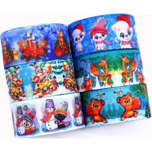 Free shipping 50 yard cartoon printed grosgrain ribbon 31507