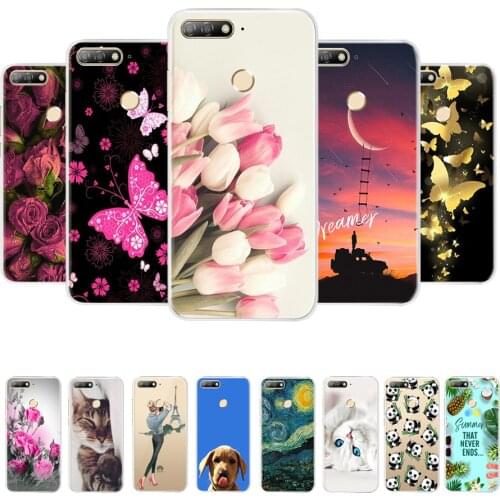 For Huawei Honor 7C Case 5.7 Soft Silicone Transparent TPU Phone Case For Huawei Honor 7C 7 C Back Cover AUM-L41 Russian Version