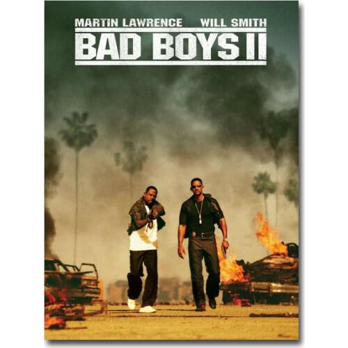 D0025 BAD BOYS 2 Movie Silk Fabric Poster Art Decor Indoor Painting Gift