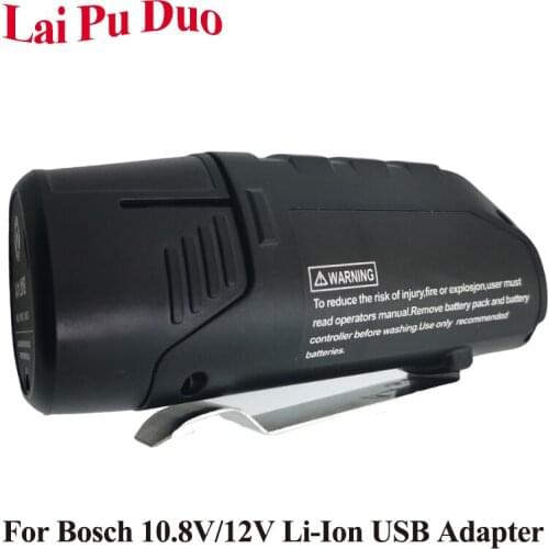 For Bosch 10.8V/12V USB Power Source BAT411 Li-ion Battery Charging Adapter USB Adapter Charger Holster