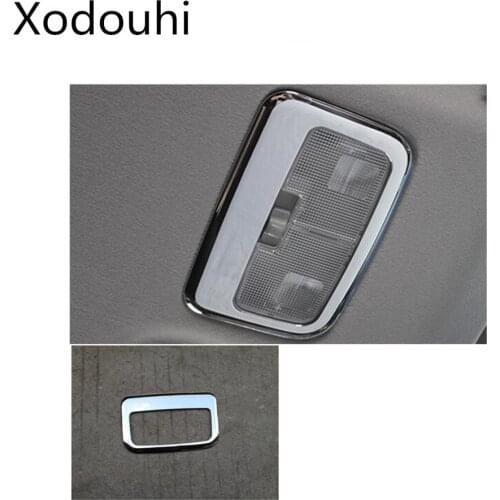 For Toyota Vios/Yaris Sedan 2017 2018 2019 Car ABS Chrome Inner Back Rear Tail Read Reading Switch Light Lamp Frame Trim 1pcs