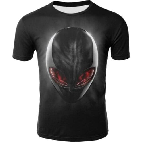 The latest 3D printed skull T-shirt Harajuku Punk T-shirt oversized mens clothing for the summer of 2021