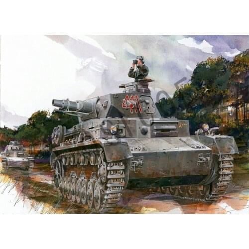 WW2 GER Panzer Tank TIV Picture War Wall Art Weapon War Military Poster Vintage Kraft Paper Wall Sticker Home Decoration