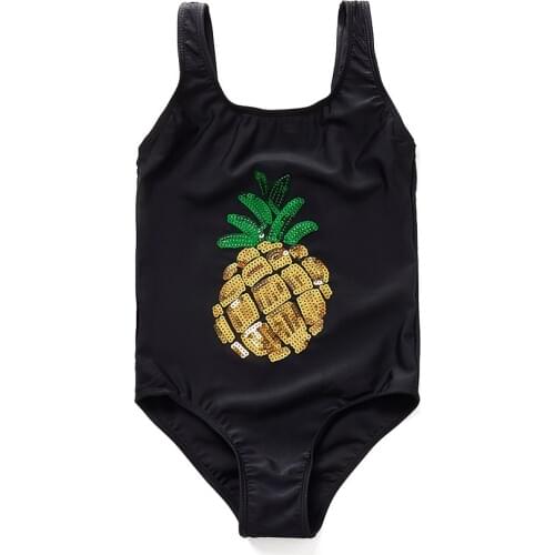 Coconut-tree Girls Swimwear One-piece Girl Swimsuit For 2~9Y Children Swimsuit Kids Bathing Suit Beachwear ST229
