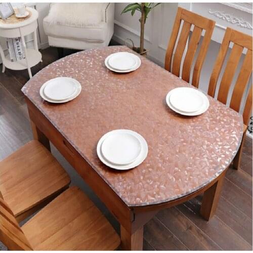 1.5mm cosmos printed soft thick tablecloth waterproof and heat-resistant PVC tablecloth dining table round tablecloth