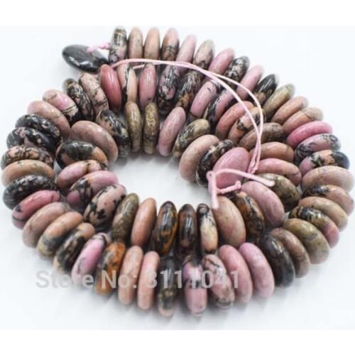 Pink rhodochrosite roundel 14*4mm 15" for DIY jewelry making loose beads FPPJ wholesale beads nature gem stone coral