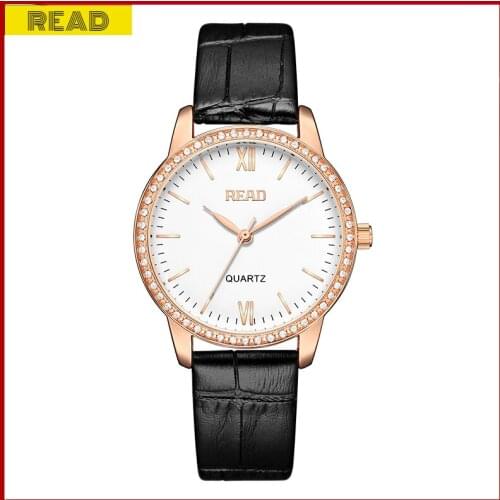 Fashion Luxury Women Watches Simple Stainless Steel watch Quartz Pin Buckle White Leather Waterproof round Clock women watches