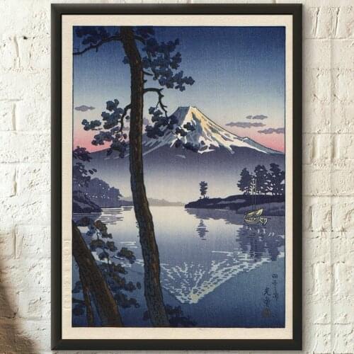 Wall Art Fuji From Tago Bay Canvas Painting HD Print Edo Period Pictures Modular Japan Tsuchiya Koitsu Poster Home Decor Bedroom