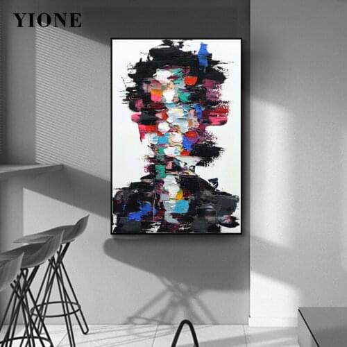 Nordic Graffiti Portrait Art Poster No Face Woman Modern Abstract Oil Painting Print Wall Canvas Picture for Living Room Bedroom