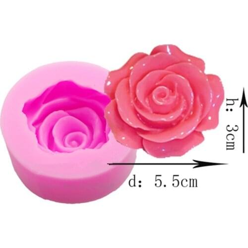 New 3D Rose Flower Silicone Mold Fondant Mold Gift Decorating Chocolate Cookie DIY Party Cake Decorating Tool