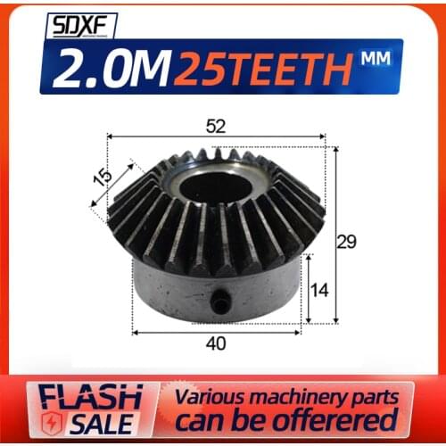 One 2module 25 tooth standard inner bore, inner bore 10/12/14/18mm gear tooth spiral bevel gear