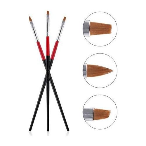 Wholesale 500sets Painting Drawing Pen Nail Art Brush Design Pen 3pcs/set Nail Art Painting Brush Manicure Brush free shipping