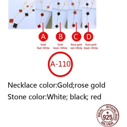 A110 s925 sterling silver necklace personality fashion style four-leaf clover high-end style new jewelry girlfriend gift hot